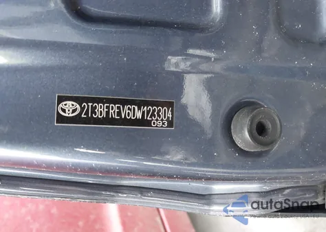 2013 Toyota Rav4 Le из США, поврежденный, VIN 2T3BFREV6DW123304